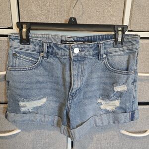 Volcom Blue Distressed Jean Shorts